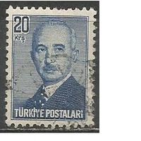 Турция. Мустафа И.Инёню. Второй Президент. 1948г. Mi#1211.