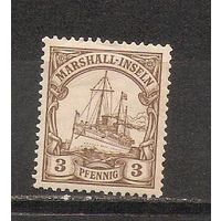 ФФ4 Германские Маршалловые острова 1901 Корабли следы от наклеек