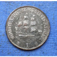 Южная Африка Британский доминион 1 пенни 1942 Георг VI