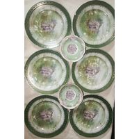 Тарелки десертные жницы. Дулево.