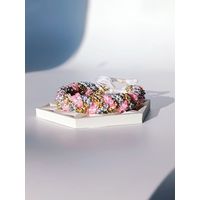 Широкий вязаный браслет из бисера