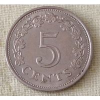 Мальта. 5 центов 1972 года.