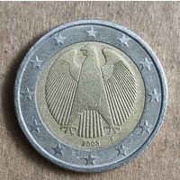 Германия  2 евро 2003 г., отметка мд "D" - Мюнхен, KM# 213