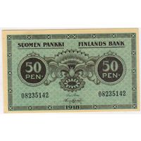50 пенни 1918 года.  UNC! Состояние!!! Финляндия