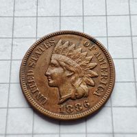 1цент США.1886 года .Голова индейца.