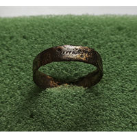 Кольцо с геометрическим орнаментом XVIIIв.  Диаметр 19мм. лот ок-7,6