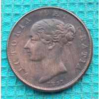 Великобритании 1/2 пенни 1851 года. Королева Виктория. Британия. Предложи свою цену или обмен!