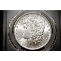1 доллар 1884 г. США, Честер Артур. PCGS MS63