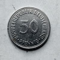 50 пфеннигов 1970(J) года ФРГ. Федеративная Республика.