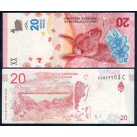 Аргентина 20 песо 2020 год, Р361b, UNC