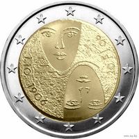 2 евро 2006 Финляндия Избирательное право  UNC из ролла