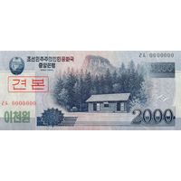 Werty71 КНДР Северная Корея 2000 вон 2008 2018 UNC банкнота