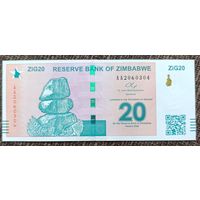 20 ZIG (золото Зимбабве) 2024 года ,- Зимбабве - UNC