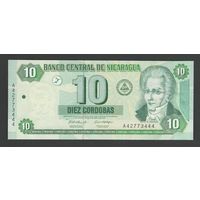 Никарагуа 10 кордоба 2002 года. Тип P-191. Состояние UNC