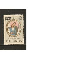 Гамбия-1983 (Мих.499) **  , Диана, Чарльз (кат.50 е), нов.номинал