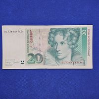 Старт с 1 Рубля !!! Банкнота 20 марок 1993 года - ФРГ Германия оригинал