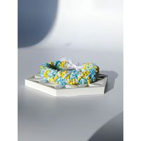 Широкий вязаный браслет из бисера