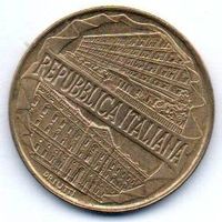 ИТАЛЬЯНСКАЯ РЕСПУБЛИКА. ПАМЯТНЫЕ 200 ЛИР 1996. 100 лет Академии таможенной службы