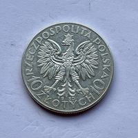 Монета СЕРЕБРО Польша 10 злотых 1933 год Ядвига ОТЛИЧНЫЕ