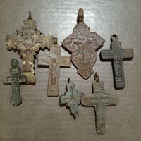 Крестики нательные разные большой лот