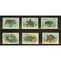 Белиз-1990(Мих.1044-1049) , **  , Морская  Фауна,  Черепахи
