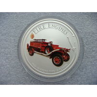1 доллар Острова Кука 2006 Пожарная машина Ford 1923 Carford Type 15 Pumper МЧС Пожарник Серебро 999 редкая