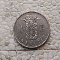 1 франк 1958 года Бельгия. Король Бодуэн 1. Надпись на голландском "BELGIE".