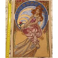 Вышивка, картина вышитая старинная