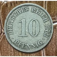 Монета 10 пфеннигов 1903 год. Германская империя