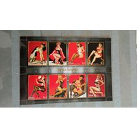 Серия блоков ДЕВУШКИ ИСКУССТВО КАРТИНЫ  MNH