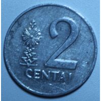 Литва, 2 цента, 1991 год