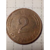 2 Пфеннига ФРГ 1995 год F