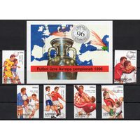 Азербайджан 1996. Чемпионат Европы по футболу. 6 марок+блок (81)