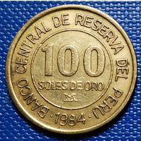 Перу 100 солей 1984 г. 150 лет со дня рождения адмирала Грау.