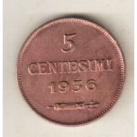 Сан-Марино 5 чентезимо 1936