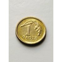 1 грош 2016 года Польша, отличный!