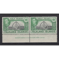 Фолкленды 1938** 1/2d Челюсть кита Георг VI   SG#146