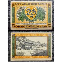 25 пфеннигов Германия 1922 г. Ораниенбаум (Oranienbaum) нотгельд