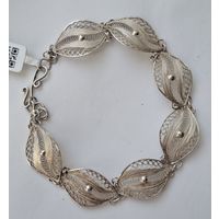Браслет серебро,  проба 925. Филигрань. Длина 20 см