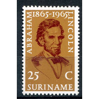 Нидерландские колонии - Суринам - 1965г. - Линкольн - 1 марка - полная серия, MNH [Mi 459]. #3-WB-75-A-1