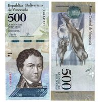 Венесуэла 500 боливаров образца 2017 года UNC p94b