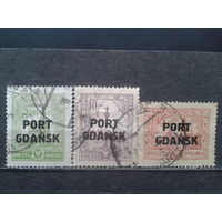 Польша, Порт Гданьск. 1926. Стандарт. Памятники, надпечатка, полная серия. Mi-140 евро гаш.