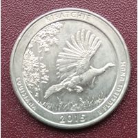 США. Квотер (25 центов) "Р". Национальный лес Кисатчи. 2015 год