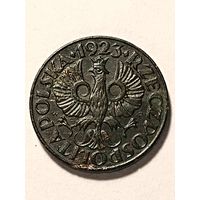 Польша 1 грош 1923 г. ОТЛИЧНЫЙ,  без мц.