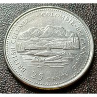 Канада 25 центов, 1992 Британская Колумбия   ( 1-6-4 )