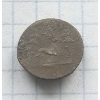 Старинная пуговица охотника с рубля