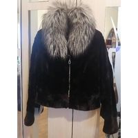 ШУБКА ДЛЯ АВТОЛЕДИ  НОРКА с ЧЕРНОБУРКОЙ от SWAROVSKI ИТАЛИЯ