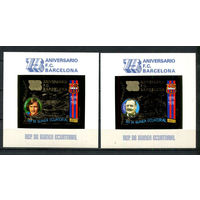 Экваториальная Гвинея - 1974 - 75 лет Футбольному клубу Барселона - Gold - [Mi. bl. A136-A137] - 2 блока. MNH.  (Лот 58JE)-TG2P15