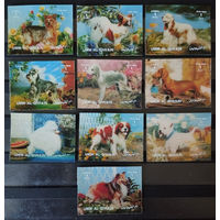 Умм-эль-Кайвайн - 1972г. - Собаки, 3 D марки - 10 марок - полная серия, MNH, 3 марки с незначительными потёртостями на клее, 3 марки с небольшим повреждением клея [Mi 1634-1643]. #O-Se-Z-1-3