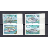 Флот. Корабли. Британские Виргинские Острова. 1986. 4 марки б/з. Michel N 537-540 (- е).